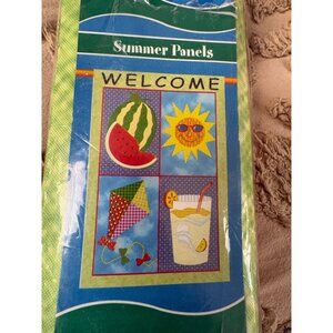 Summer Panels Garden Flag 25.5" X 38" Welcome Design Watermelon Lemonade Kite